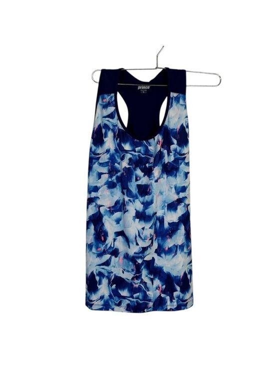 Prince Tops - Prince Women’s Blue Abstract Performance Tennis Tank Top Size Large